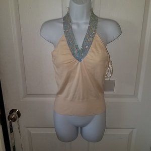 Off white halter top